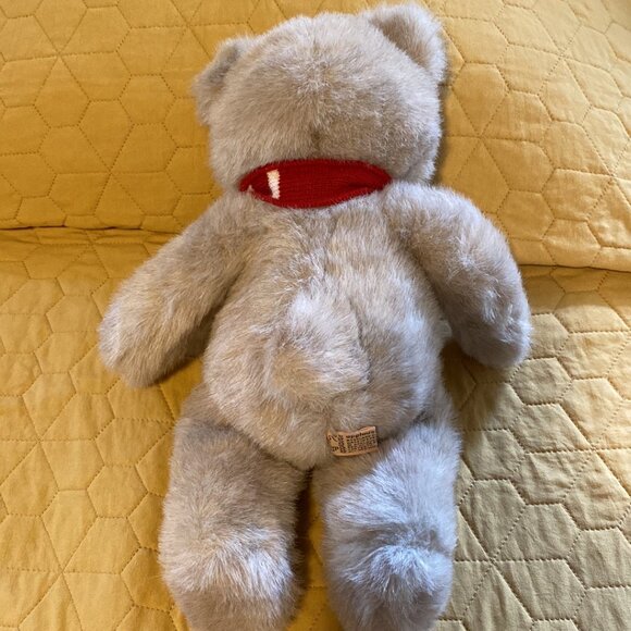 Vintage 1988 Teddy Bear with Winter Scarf from Applause - Picture 6 of 9